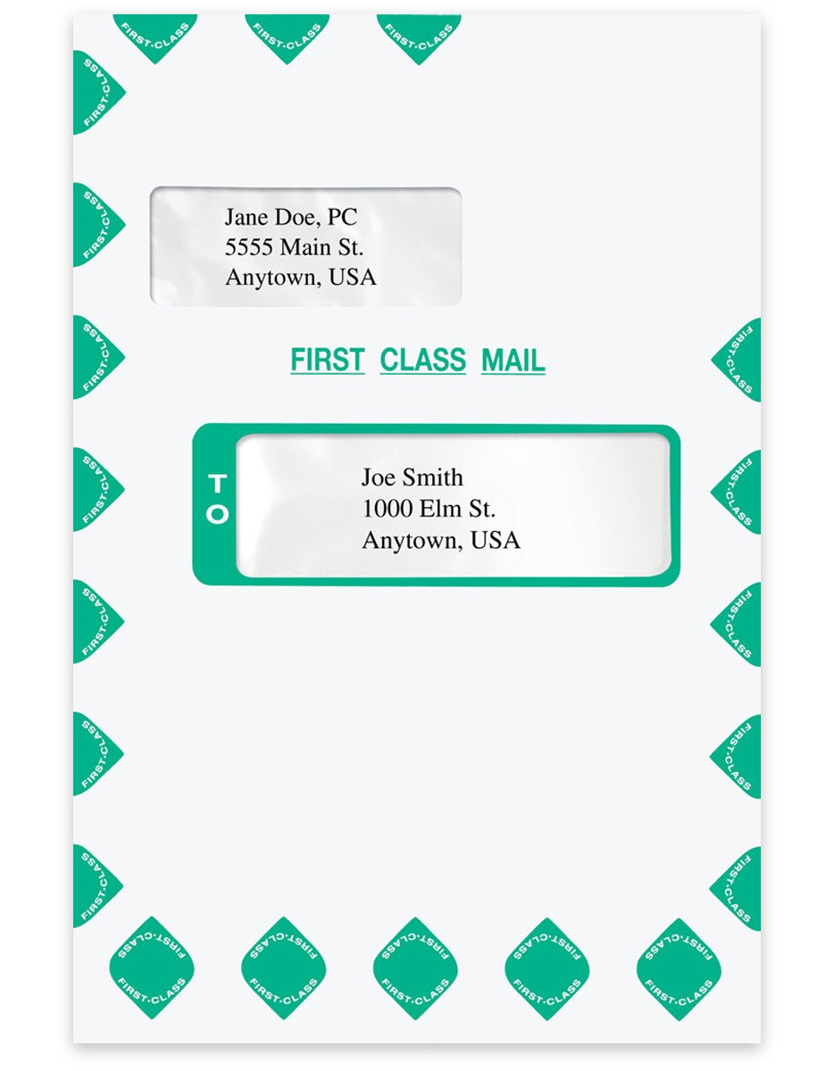 Order Expanding First Class Mail Envelope with Alternate Windows Tyvek. Compatible with software coversheets - DiscountTaxForms.com