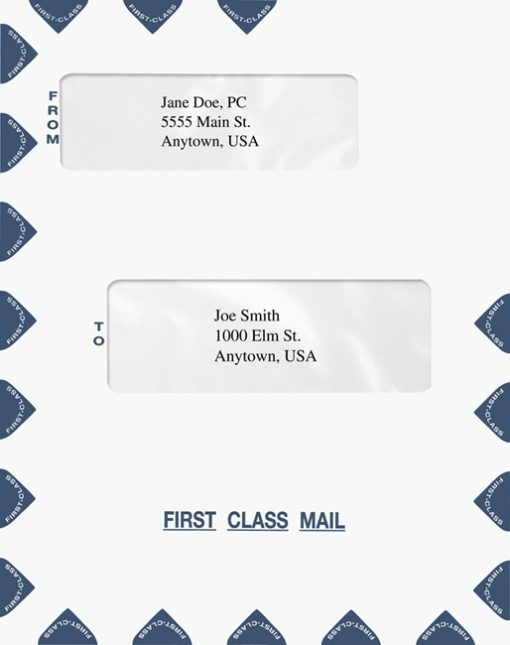 9-1/2 x 12 First Class Mail Envelope, 2 Alternate Windows - Discount ...