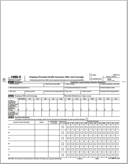 1095C Forms ComplyRight Software Version Discount Tax Forms