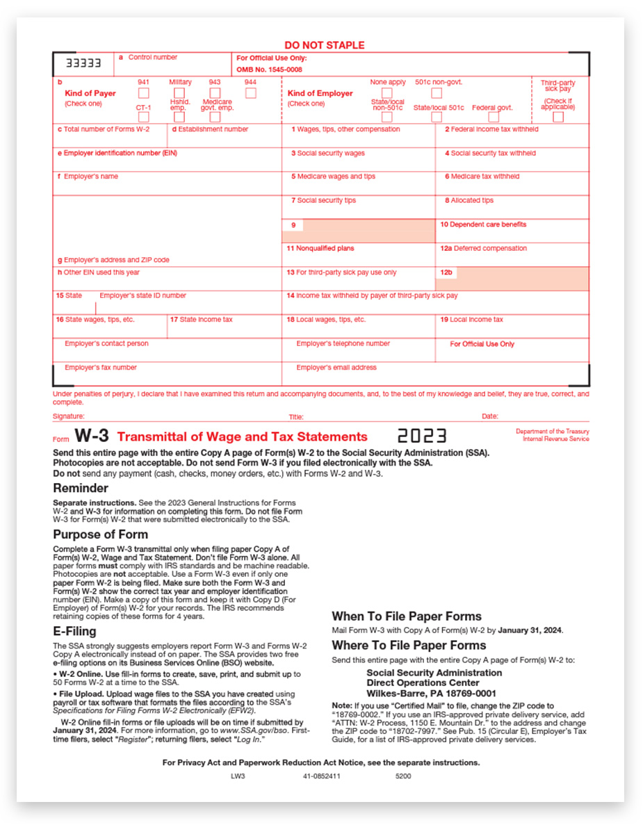 W2 Tax Form Sets, Official Preprinted W-2 Forms - Discount Tax Forms