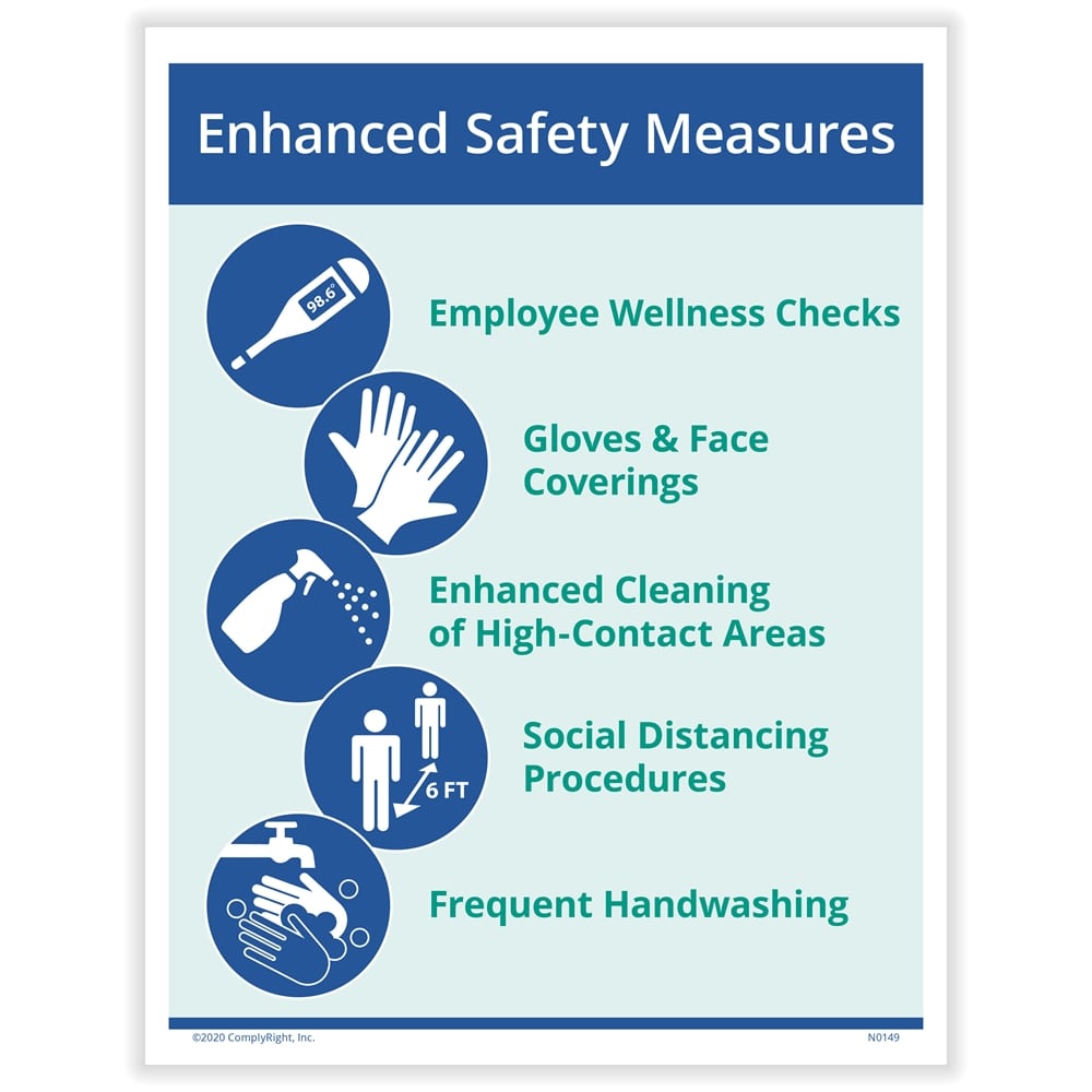 Enhanced Safety Measures Poster Discount Tax Forms