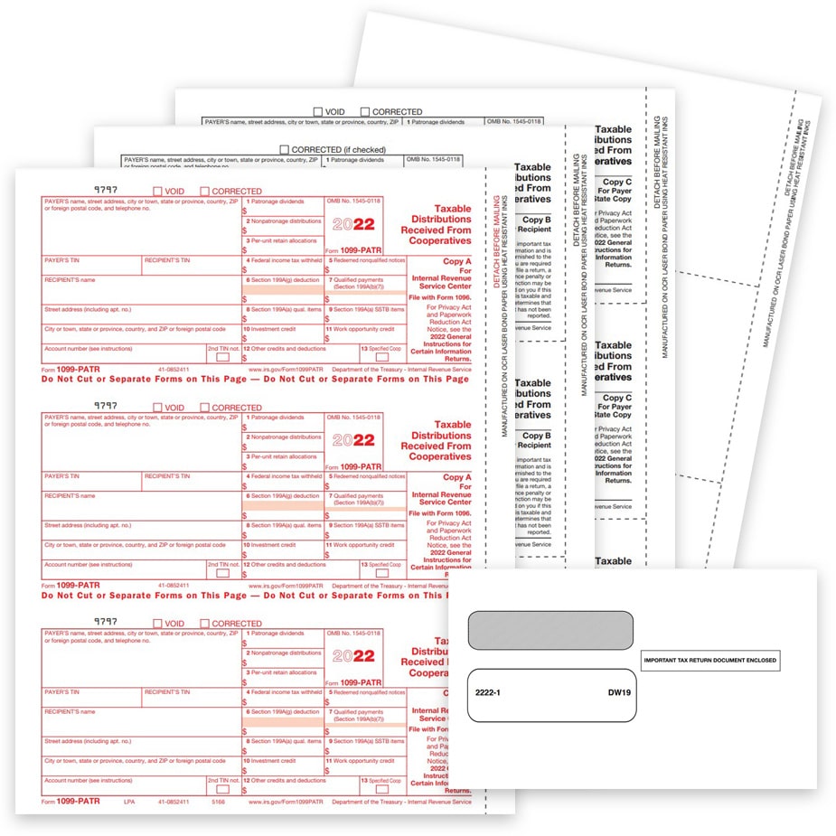 1099PATR Forms for Taxable Distributions - DiscountTaxForms.com