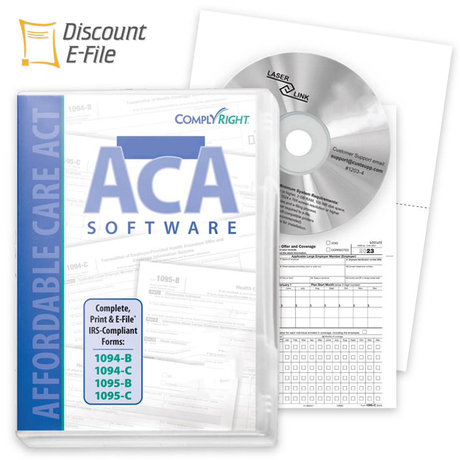 ACA 1095 Software for Printing and E-filing 1095B and 1095C Forms - DiscountTaxForms.com