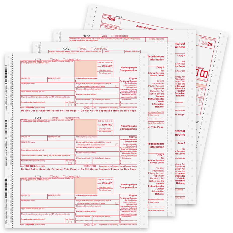 Order 1099 Tax Forms, Carbonless Continuous for Pin-Fed Printers and Typewriters. 2025 1099NEC, MISC and More at Big Discounts, No Coupon Code Needed - DiscountTaxForms.com